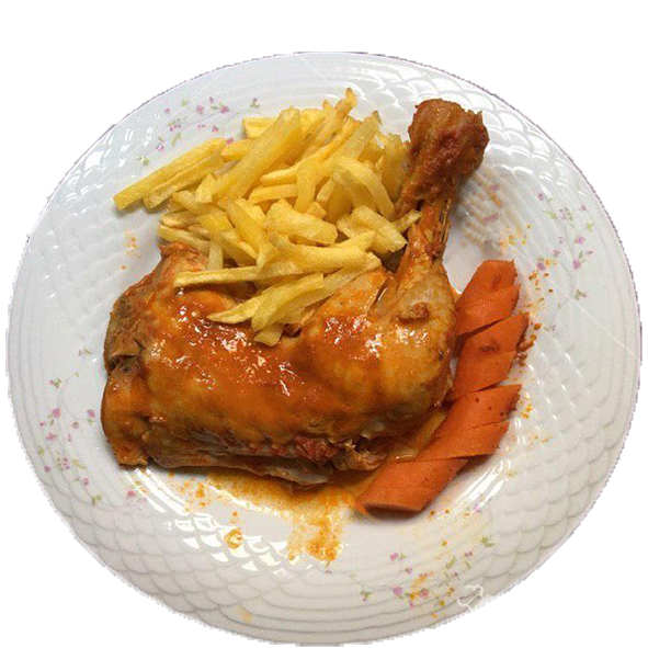 خوراک مرغ با نان